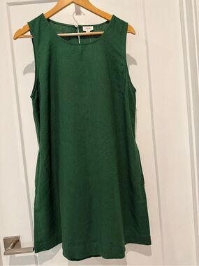 J. Crew Factory Sleeveless Shift Dress - Deep Green